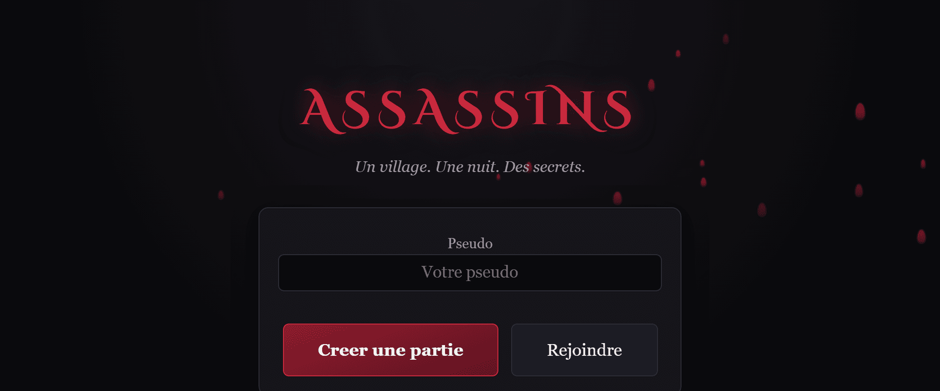Aperçu de l'application Assassins